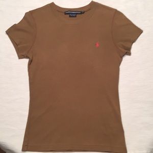 Ralph Lauren Sport short-sleeved mocha tee Medium